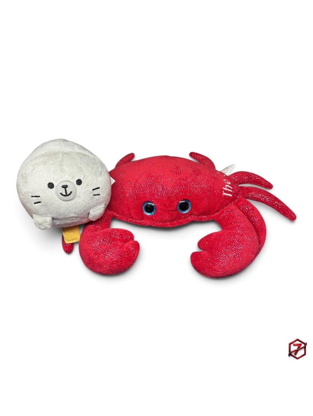First & Main Crab 7” Samezu Yummy Seal ~5” Plush Lot of 2 Kawaii Ocean